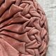 Vintage velvet cushion pleated round