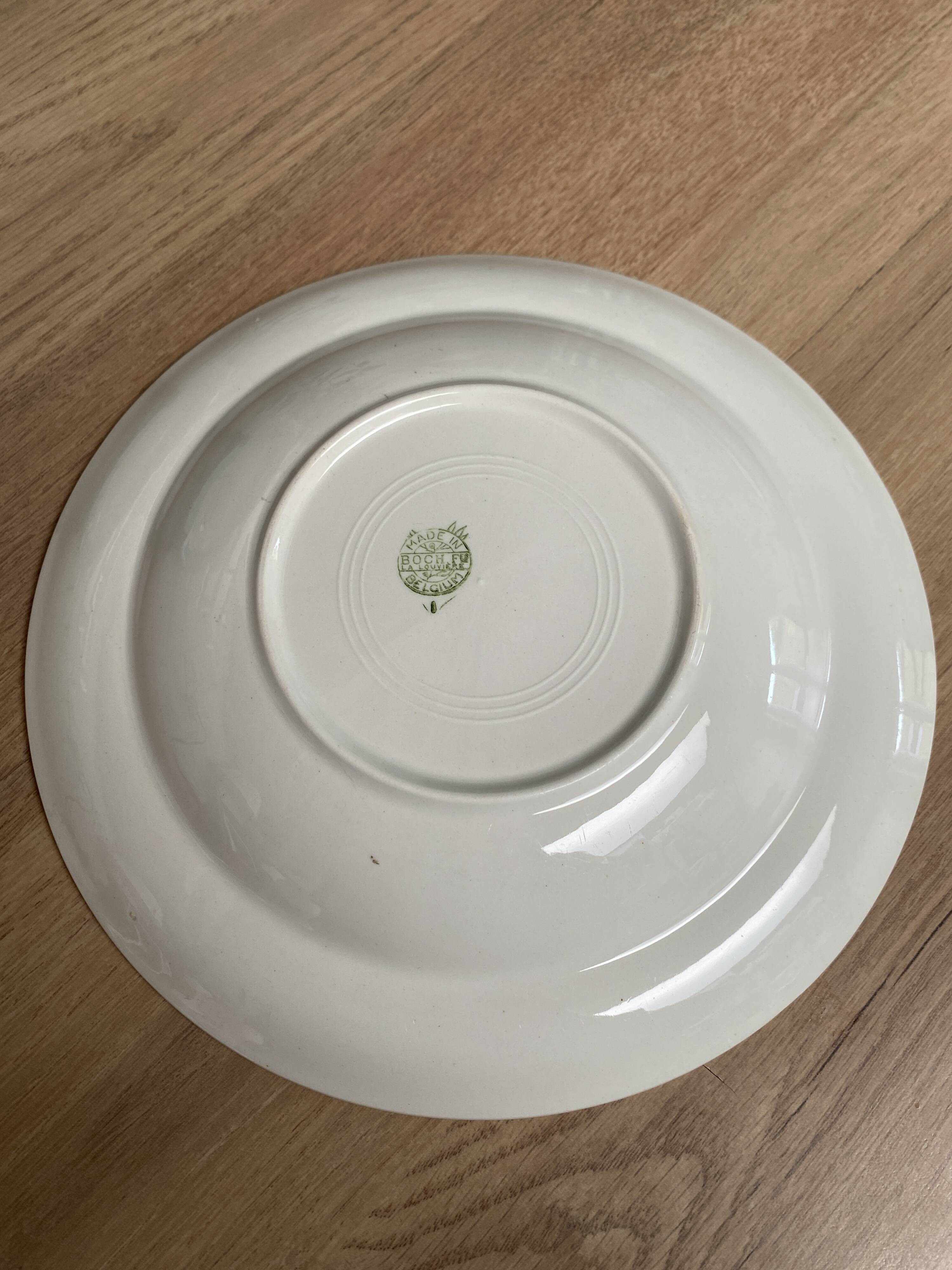 Set de 2 assiettes creuses Boch frères la louvière