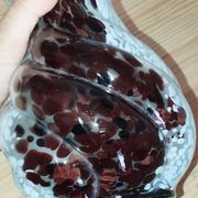 Artistic blown glass vase, speckled decoration, 1960s–70s