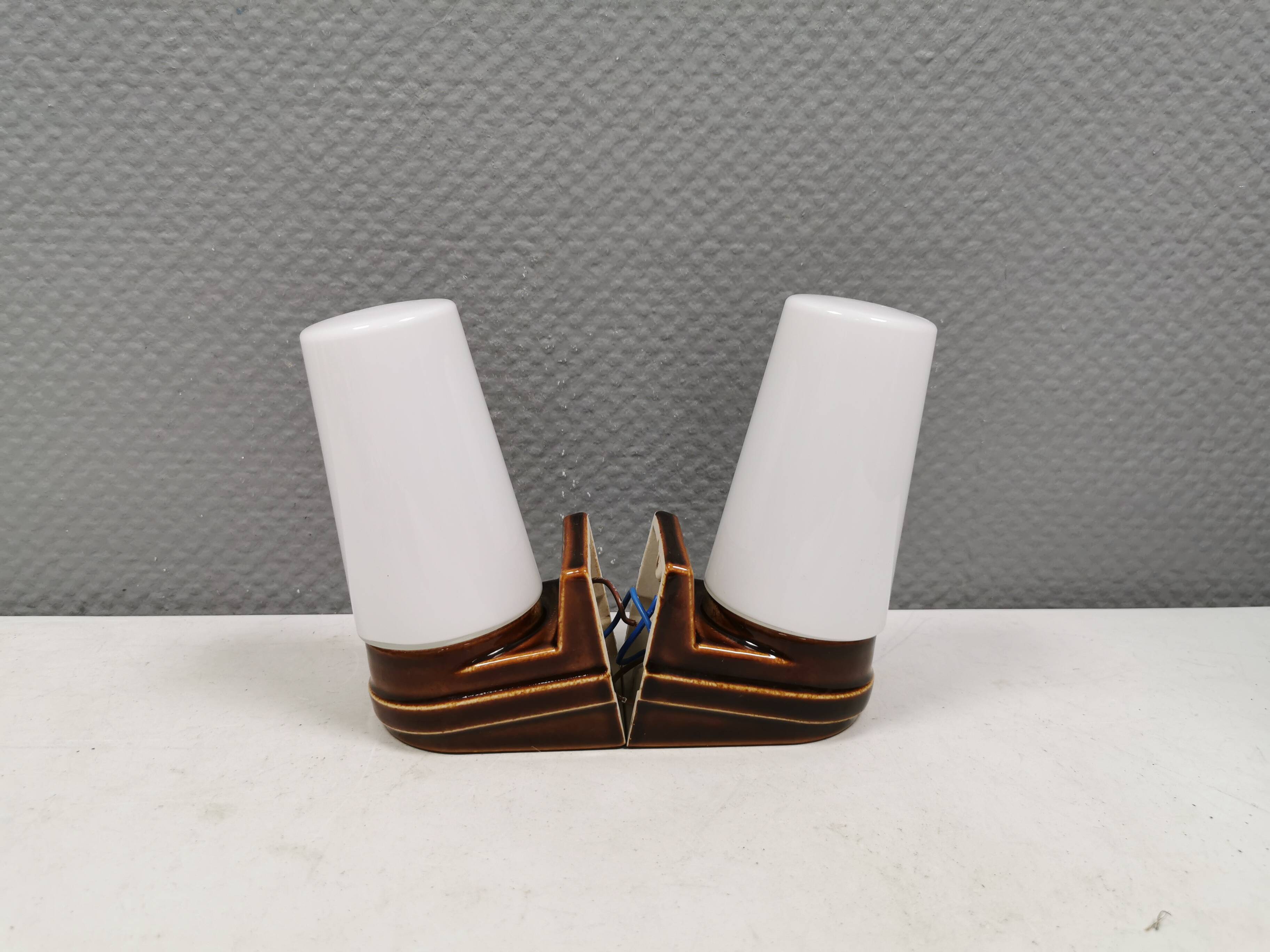 Ceramic bathroom lamp designed by Sigvard Bernadotte for Ifö Sweden 60-70s