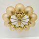 Large Brass Sputnik Flush Chandelier by Kaiser Leuchten