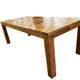 Table XL vintage en bois avec marqueterie