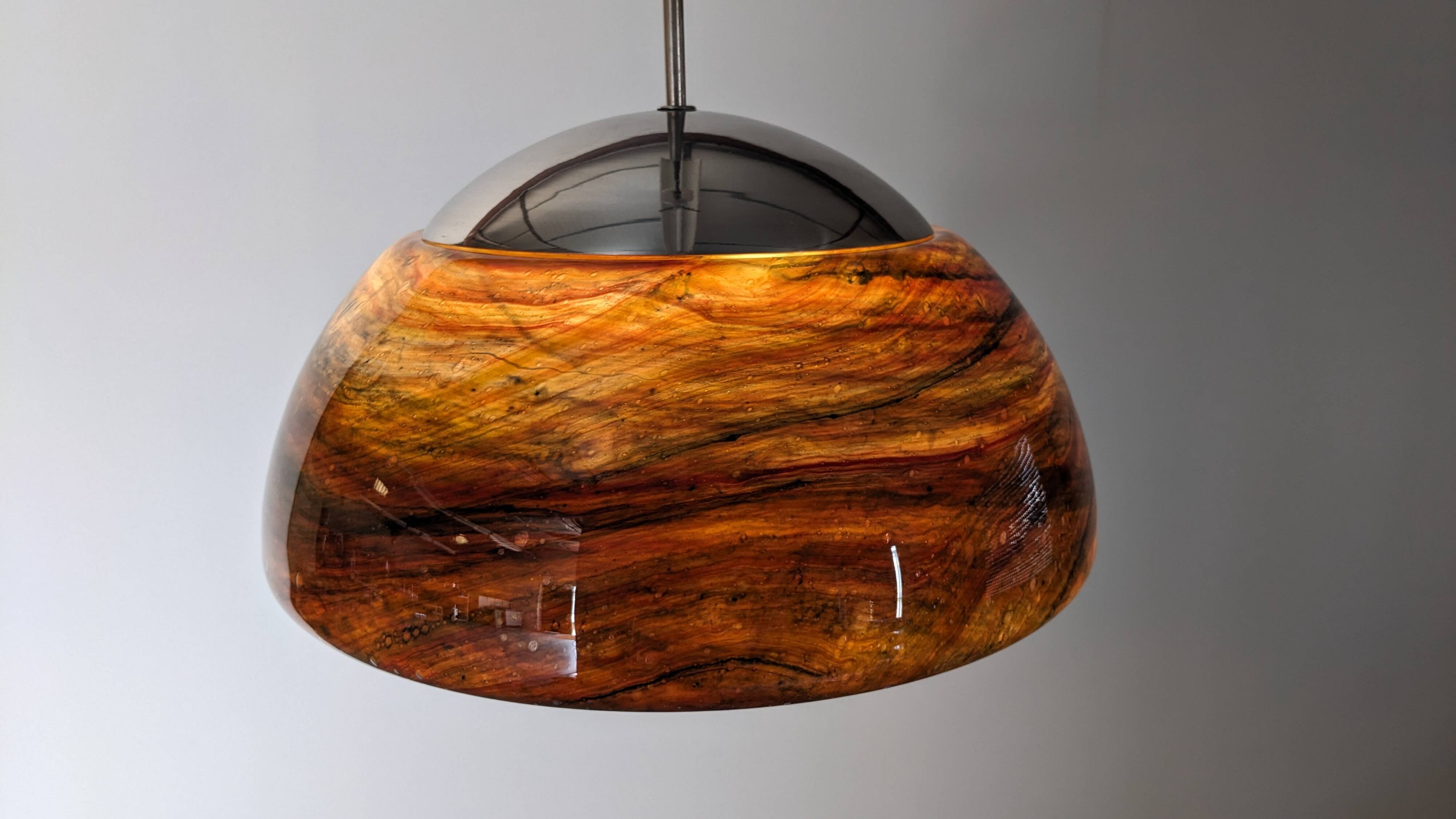 XL Murano glass pendant light by Doria Leuchten, Germany circa 1970