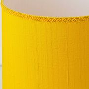 Spanish Moorish ceramic table lamp, new saffron silk shade.