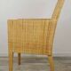 Fauteuil en bois et rotin tressé