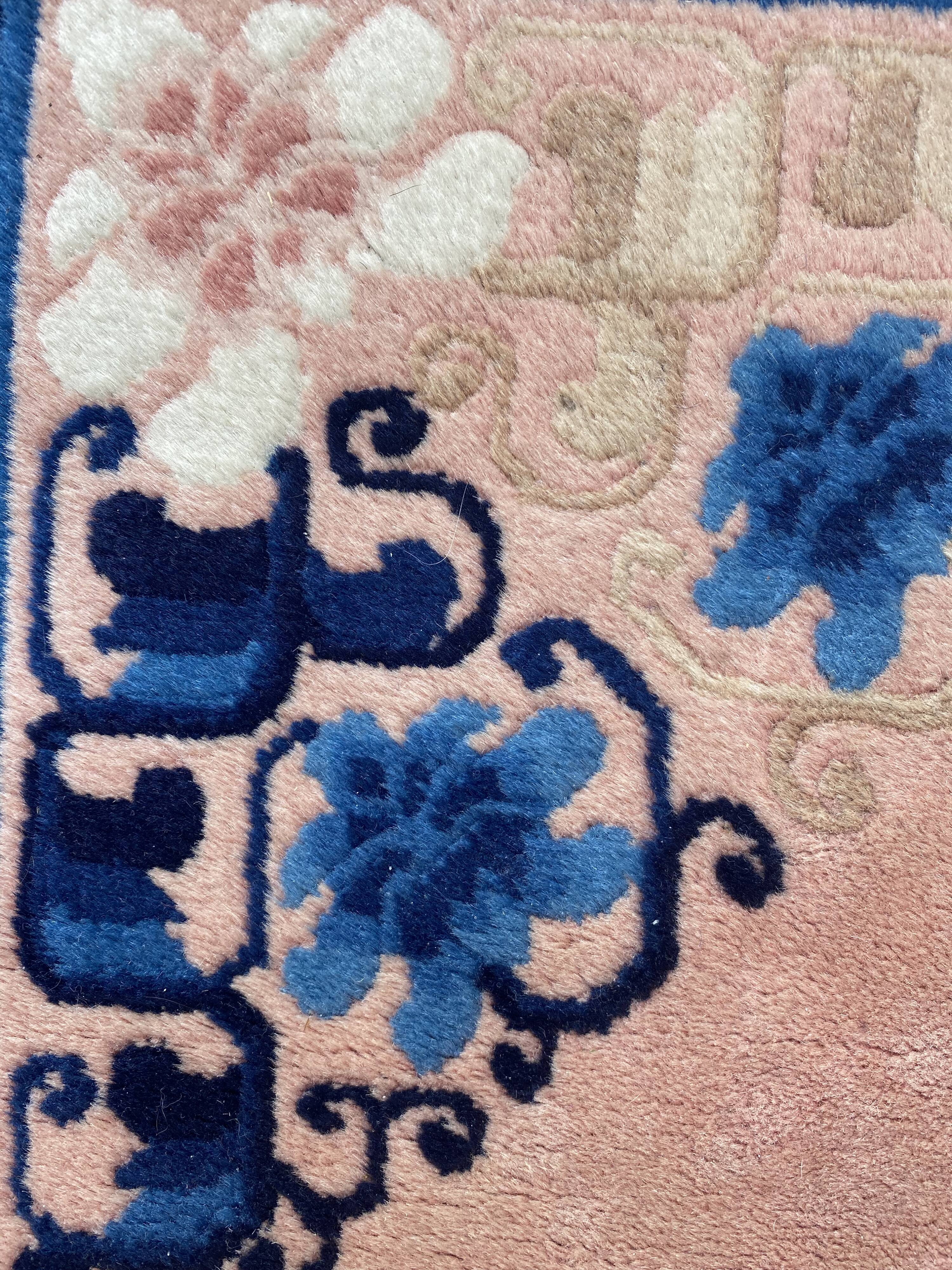 Handmade chinese vintage carpet 123x186 cm