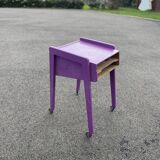 Bedside table vintage 1960 Scandinavian compass legs