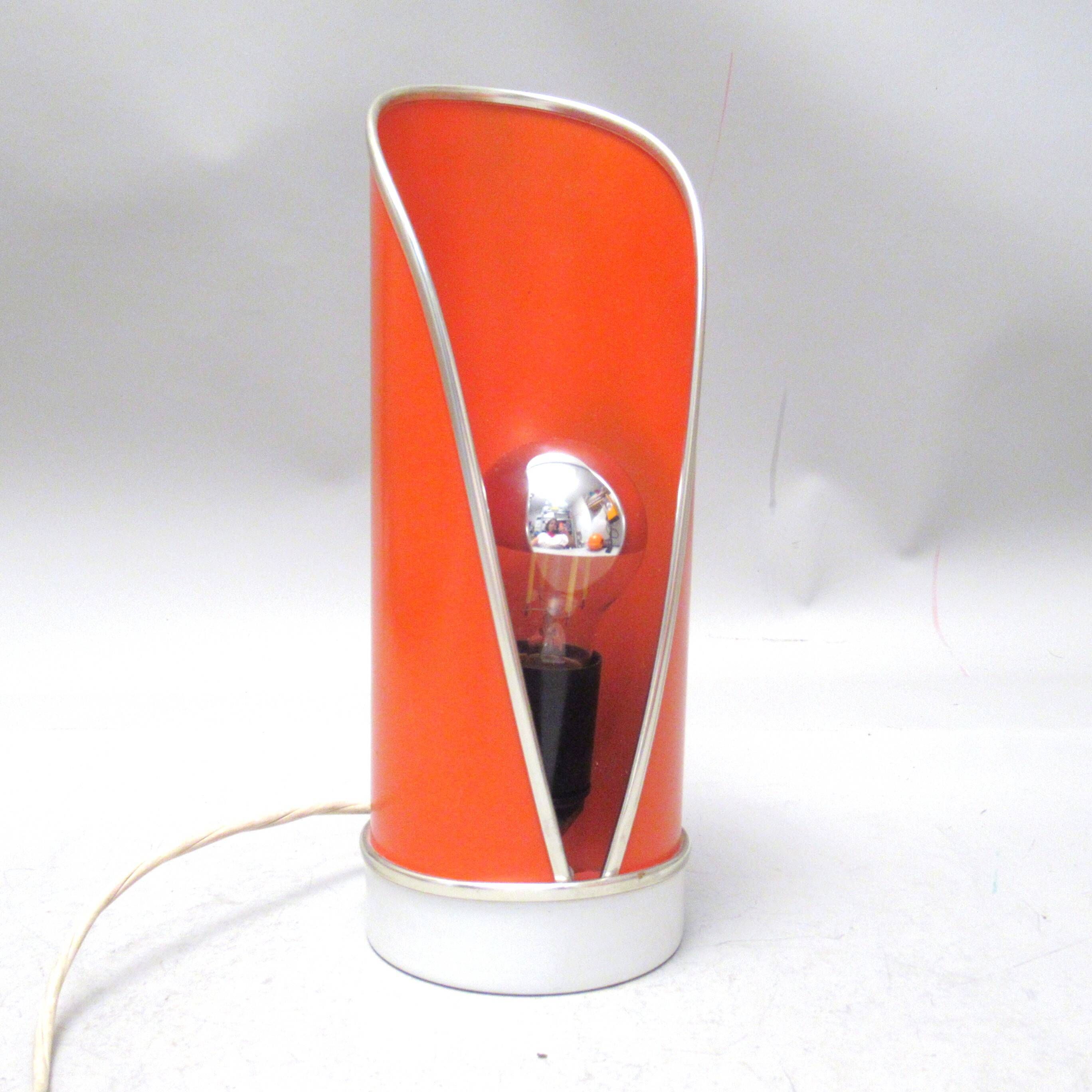 Foglio orange lamp by Lamperti from the 1960s