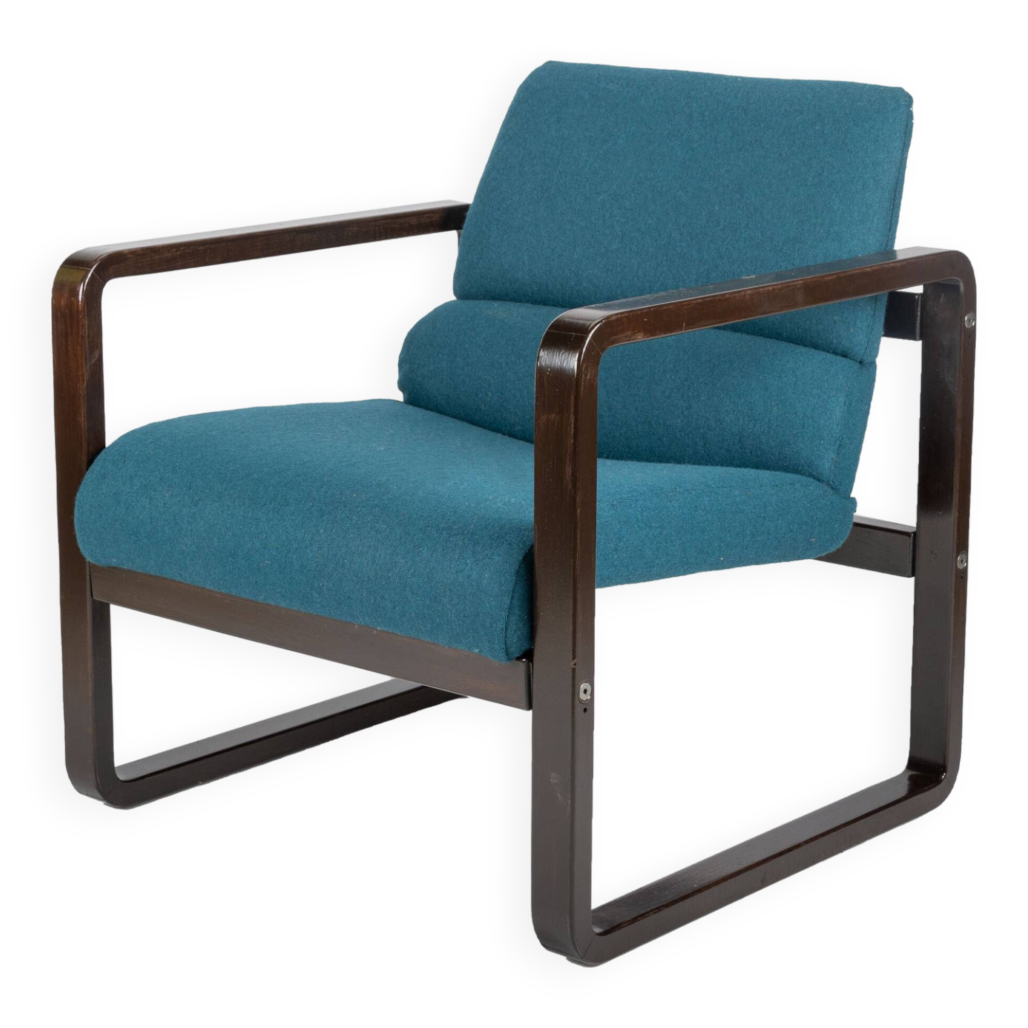 Petrol and Brown Chair by Martin Stoll for Giroflex
