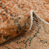 5x9 brunt orange classic turkish rug, 151x266cm