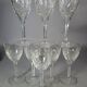 Saint Louis : 8 verres à eau cristal taillé modèle Chantilly signé SB877