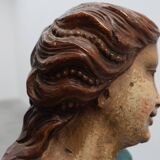 French 18th Century Religious Statue of the Virgin Mary on a cloud