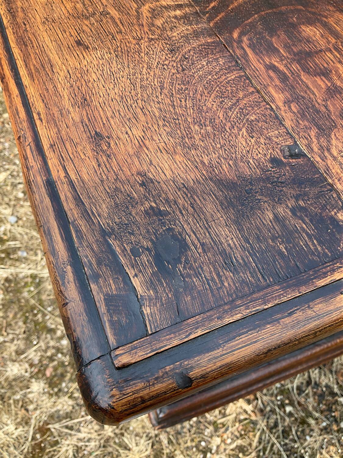 Antique 18th century solid oak Jacobean style sideboard