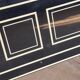 Maison Jansen black lacquered wooden desk from the 1960s with chair.