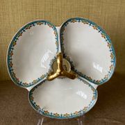 Three-compartment Limoges Havilland porcelain mendicant servant - Le Tanneur