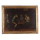 Peinture ancienne « Joueurs de cartes » huile sur toile Italie XVIIIe siècle