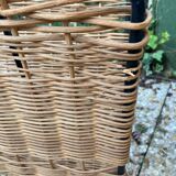 Raoul Guys vintage wicker magazine holder