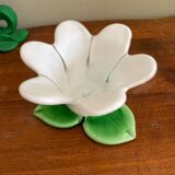 Glass flower candle holder