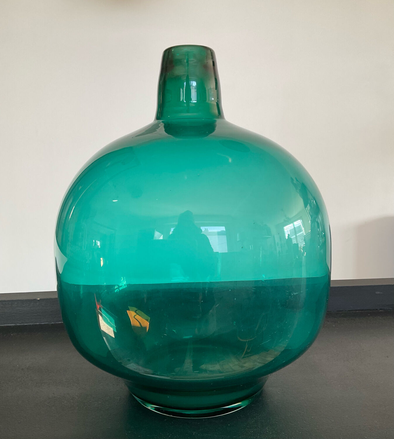 Vintage glass paste vase