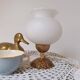Lampe en bronze et opaline
