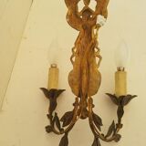 Paire d'appliques en bronze doré style Empire
