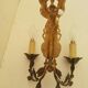 Paire d'appliques en bronze doré style Empire