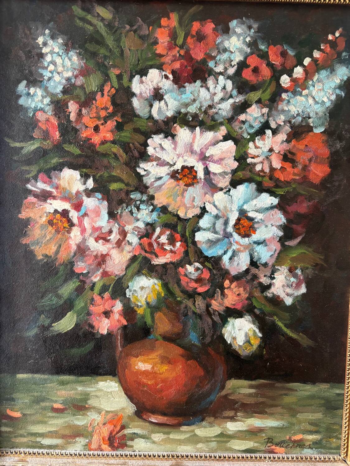 Signed bouquet of flowers