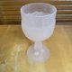 Set of 5 Frosted Pink Wine Glasses Made in Italy Vintage #E170