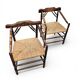 A pair of Dutch oak / matching Rush Chairs 1930s