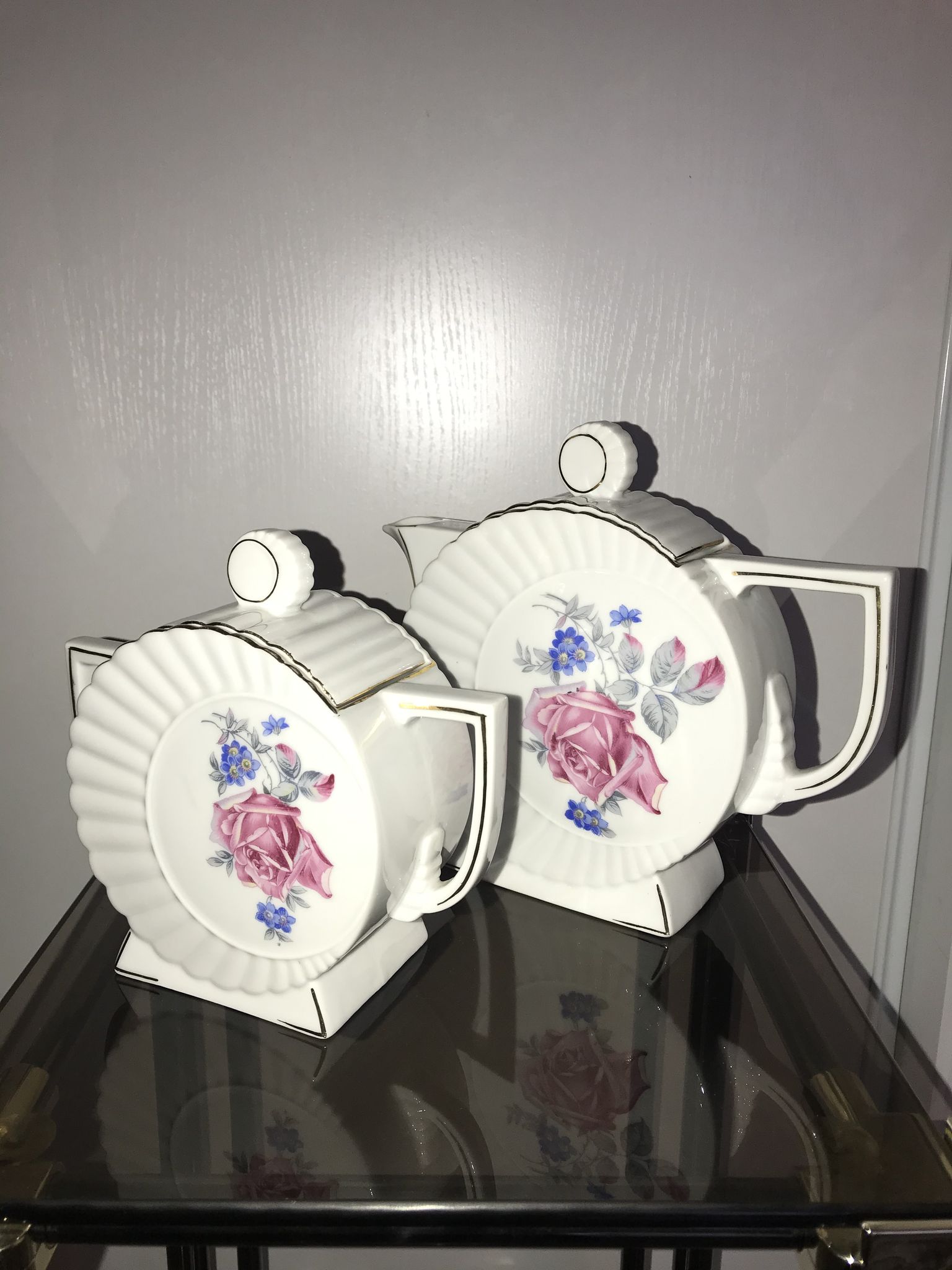 Duo cafetière et sucrier en porcelaine Made in Slovakia