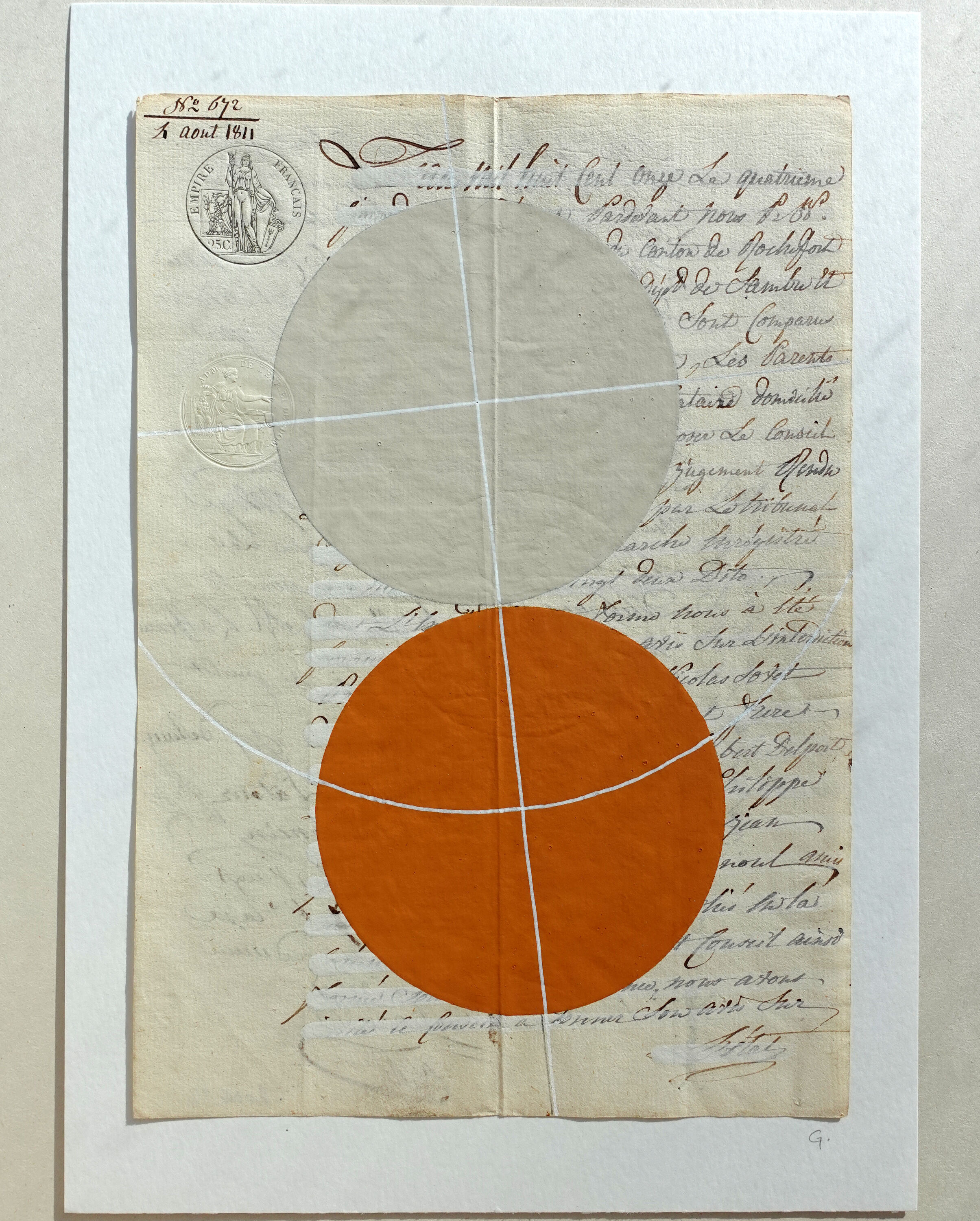 Painting on ancient manuscript