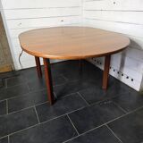 Vintage 60s extendable round teak table