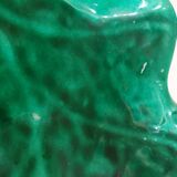 empty cup pocket leaf slip green ceramic vallauris made in france