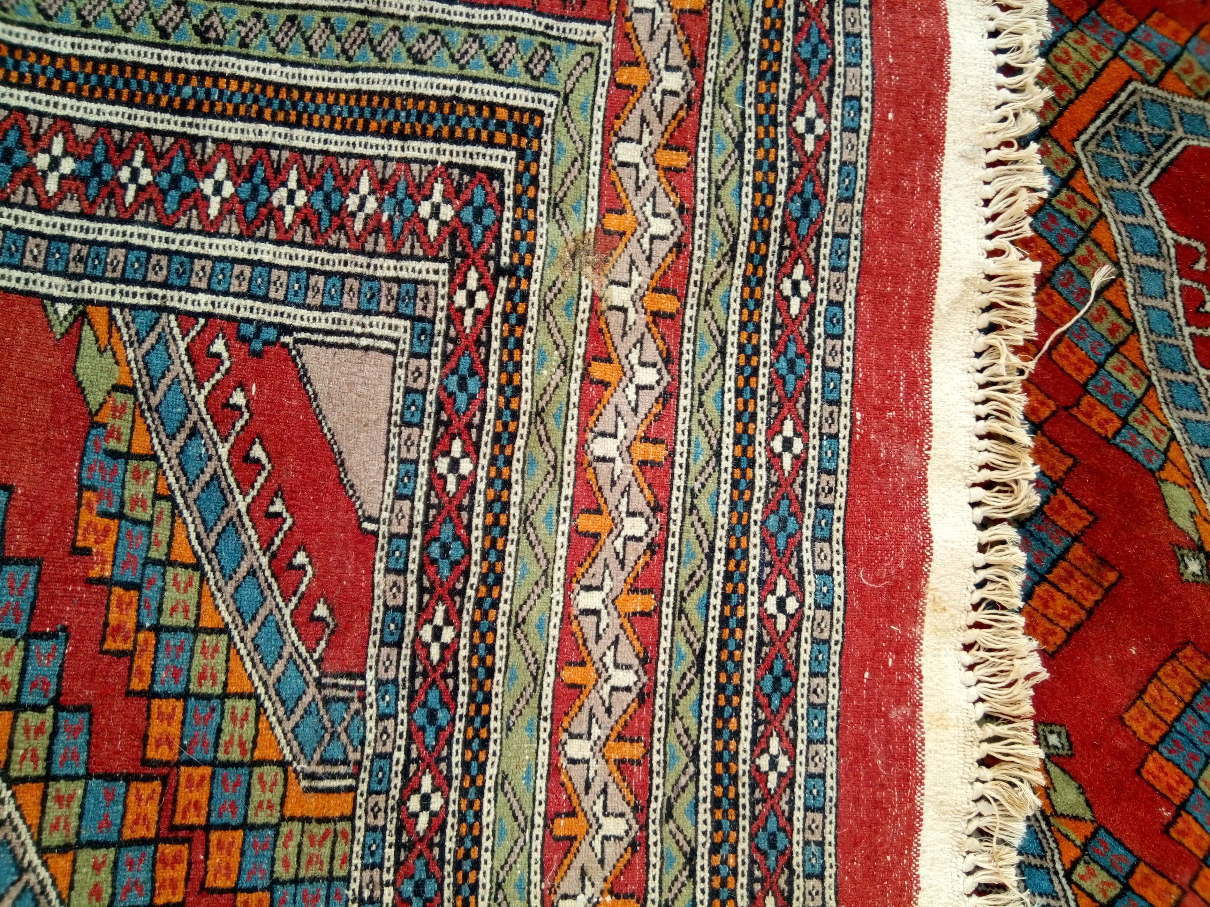 Old oriental rug made hands 280x195cm