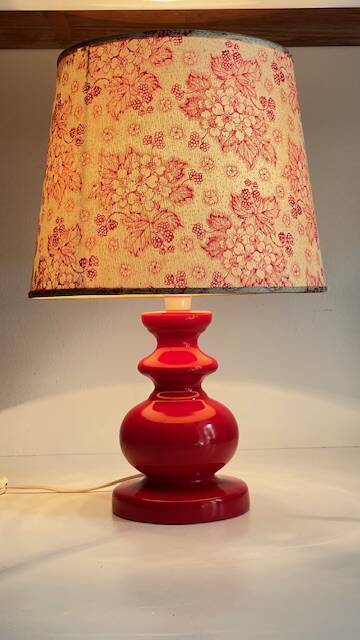 LAMPE Céramique Mûriers ANNEES 70
