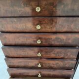19th century mahogany and veneer cardboard or notary cabinet