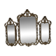 Baroque/Rococo triptych mirror in gilt brass, circa 1950 -M