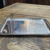 Small rectangular and beaded silver metal top