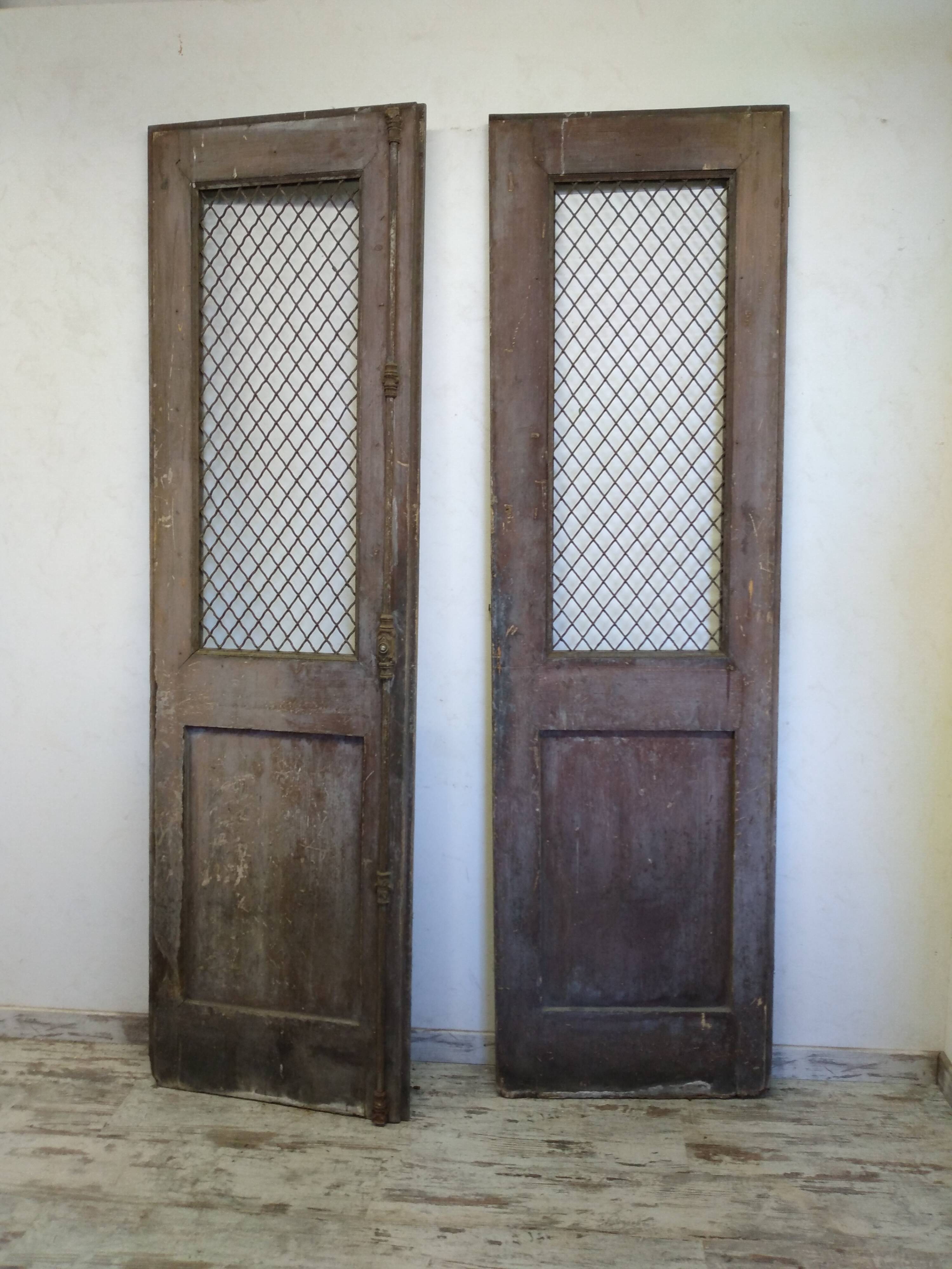 Double old mesh door