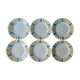 6 plates in Earthenware Digoin Sarreguemines, model Brigitte