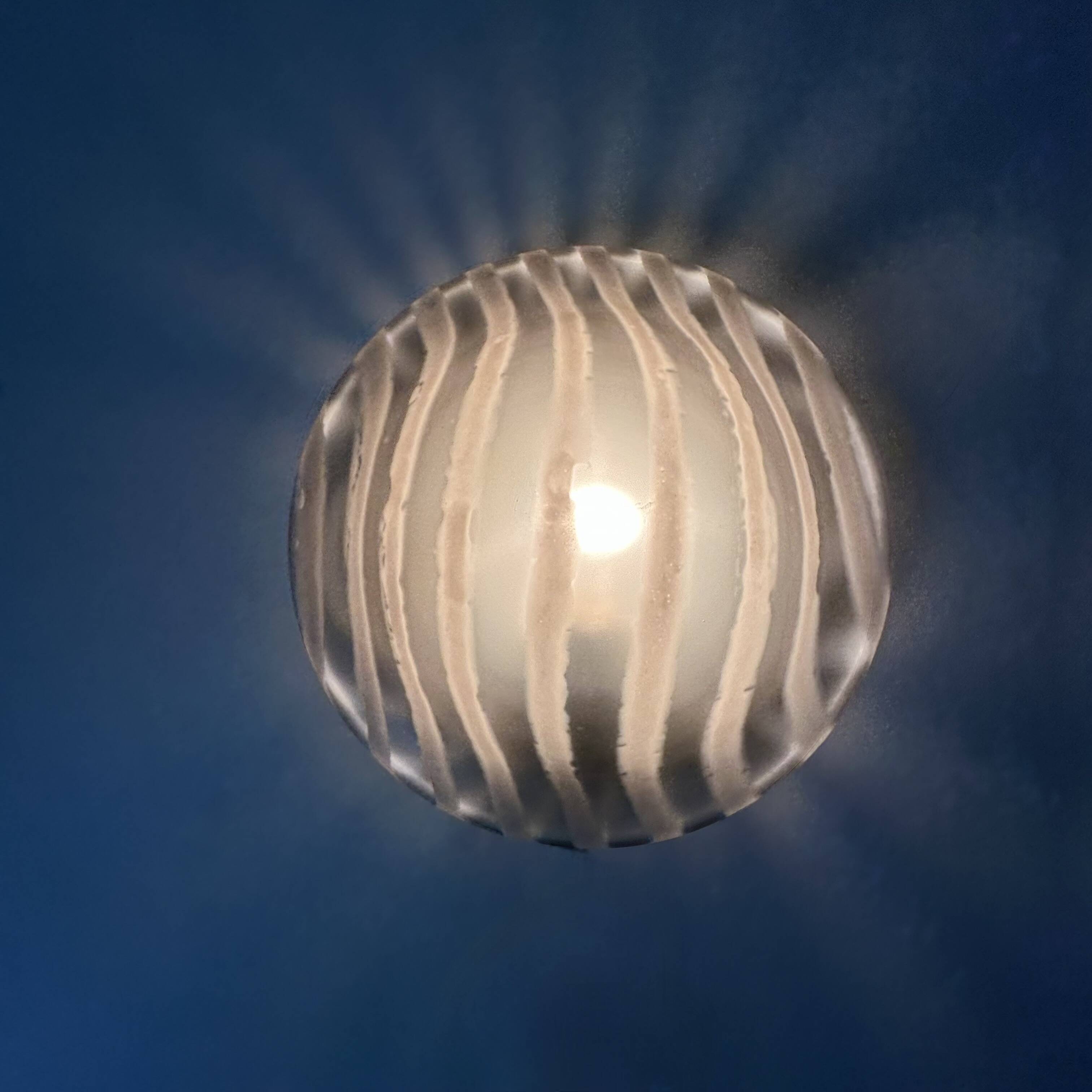 Peil & Putzler flush mount wall lamp ‘Zebra’ , 1970s Germany