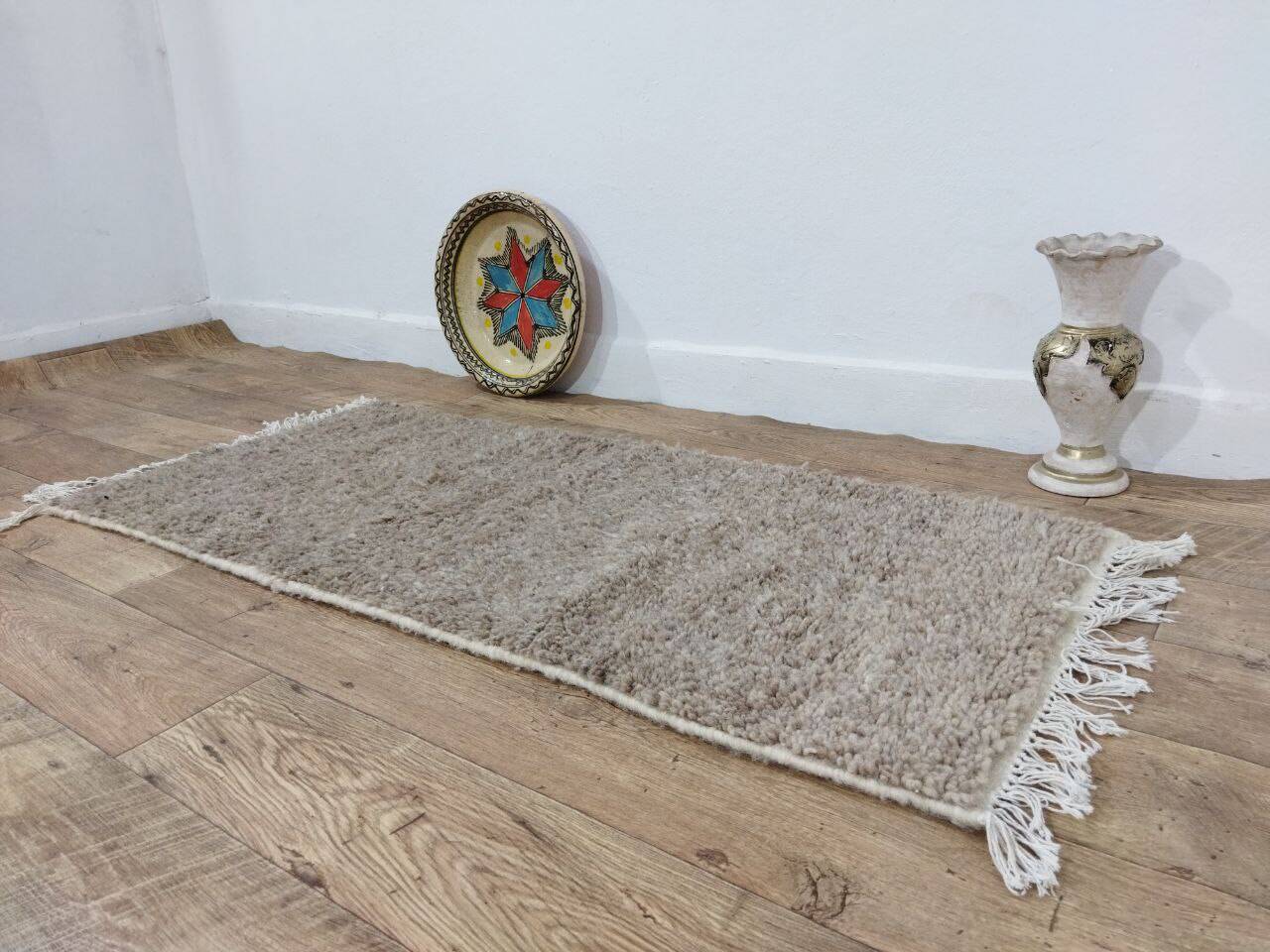 Handcrafted Moroccan Berber Rug 138 X 62 CM