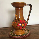 Pichet, carafe en grès vernissé vintage