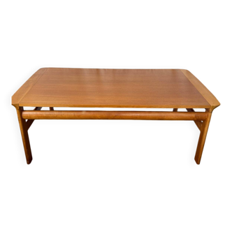 Table basse scandinave en teck massif 1960