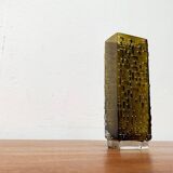 Brutalist bubble glass vase from the German space age mid-century by Emil Funke for Gral, 1960s.