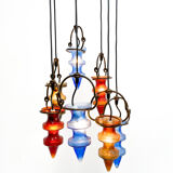 1970's colorful Belgian glass chandelier by Nanny Still for Massive