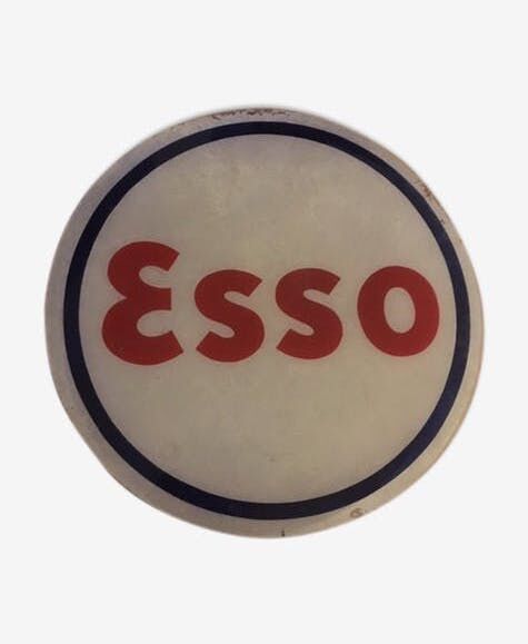 Plaque Publicitaire Rétro ESSO En Tôle Gaufrée - 30 X 20 Cm - Déco Garage, Atelier, Station-service