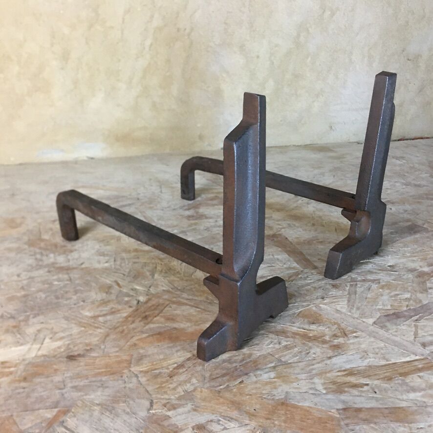 Pair of art deco style chenets