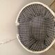 Vintage oval white wicker basket