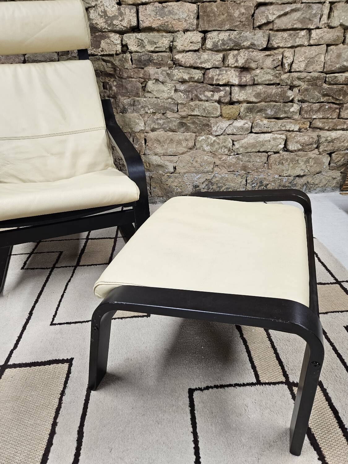 Lounge chair and its leather ottoman